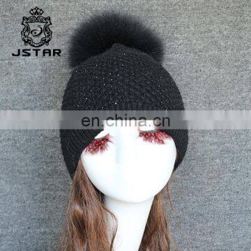 knitted hat with earflaps pattern custom beanie hat with top ball