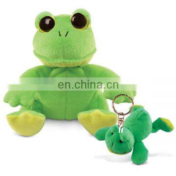 Cheap Mini 10CM Plush Frog Keychain Custom Cute Stuffed Animal Soft Green Frog Plush Toy