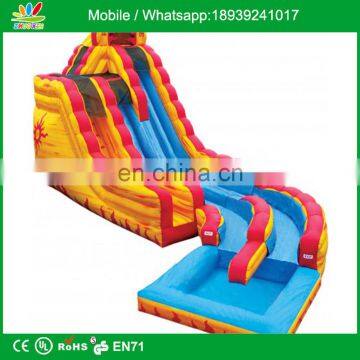 Inflatable Fire & Ice Water Slide with Pool