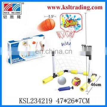 2 in 1 summer toy plastic water besketball/plastic toy waterborne football