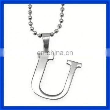 professional Factory alphabet letter stainless steel pendant