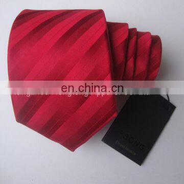 100% Polyester Tie with customer tag