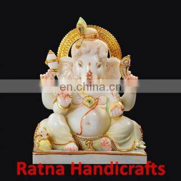 Ganesh Figurine Marble Statue D002