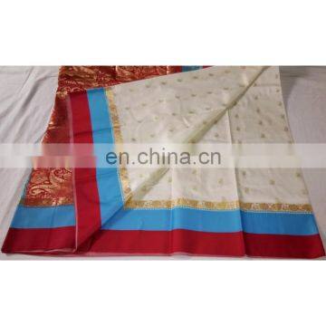 Women's Designer Wedding Wear Red Border Handmade Kanjeevaram Banarasi Silk Bridal Saree Party Wear Dress photo-4