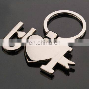 New Couple I LOVE YOU Keyring , Metal Heart Couple Keychain , Lover Romantic Creative Key Chain photo-3