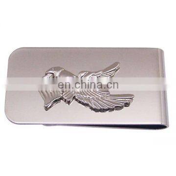 Cool Stainless Steel Gold Plating Money Clip Laser Engraved Cash Clip photo-3