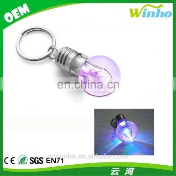 Winho Clear Plastic Bulb Pendant LED Color Changing Keychain