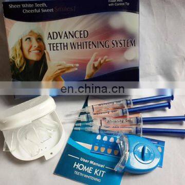 2016 Hot Sale bright White Smiles Teeth Whitening kit For Teeth Cleaning Include Gel, Blue Led Light, Mouth Tray