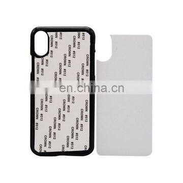 New Sublimation 2D Hard Plastic Phone Case With Aluminum Sheet for iPhonex