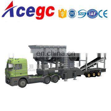 Mobile crushing station with jaw crusher for sale