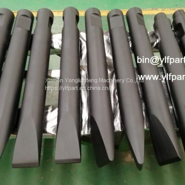 Mining hydraulic breaker Caterpillar aftermarket chisel rod bits H30DS,H115,H115C,H115s,H120S,H120CS,H130,H130C,H130s,H140