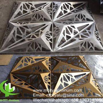 3D design Architectural Aluminum wall cladding CNC carved panel