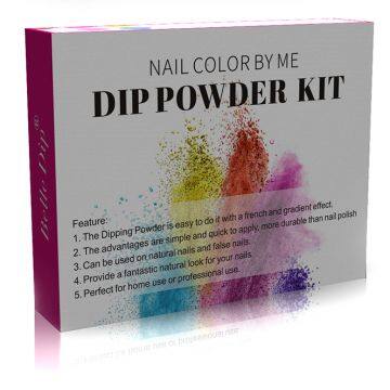 Hot selling air dry private label nail dipping powder organic colored powder gel nail kit set