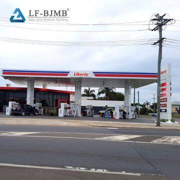 Prefab Light Steel Structure Petrol Gas Station Structure Canopy Roof photo-2