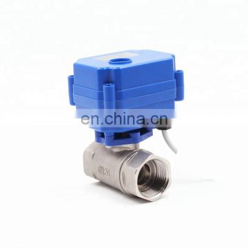 5v 3.6v 12v 9-24v 110v 220v DN15 DN20 CWX-15N 2 way brass ss304 mini electric motorized water ball valve for water irrigation