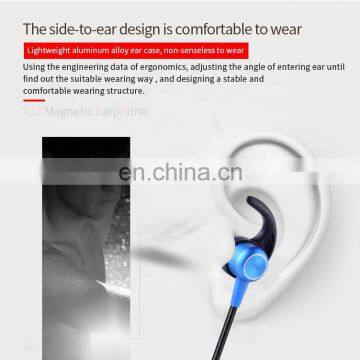 New Product 2019 Hifi Stereo Voice Necklace Zipper Magnetic Bluetooth Wire Earphone photo-3