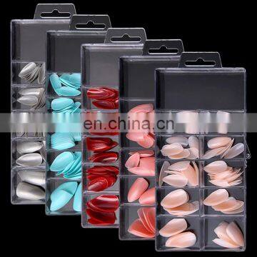 2018 New Products 120pcs Artificial Fingernail Fake ABS Water Drip Sharp Colorful Nail Tips photo-2