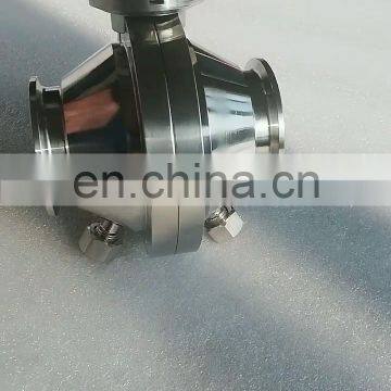 Sanitary Triclamp 1.5" SS304 Butterfly Ball Valve with CIP/SIP Drain ports