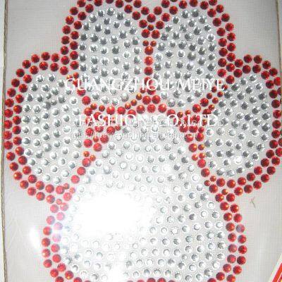 Rhinestone hot fix motif, Rhinestone heat transfer, Rhinestone iron on motif