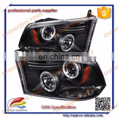 For Dodge Ram Pickup F1500 LED Angel Eyes Headlights 2009-2012 Year