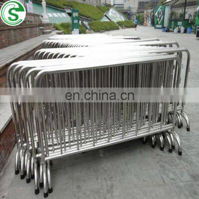 Stainless steel traffic barrier, mobile safety barrier, 2x1.2M, full welded polished outdoor barrier