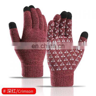 New Design Anti-slip Silicone Printed Acrylic Touch Gloves