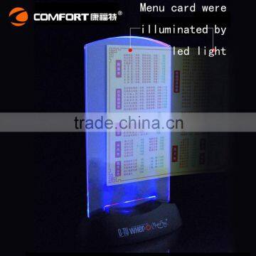LED Light Acrylic Table Stand Menu Holder photo-6