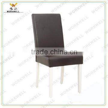 WorkWell GOOD PU high quality dining chair with Rubber wood legs Kw-D4111