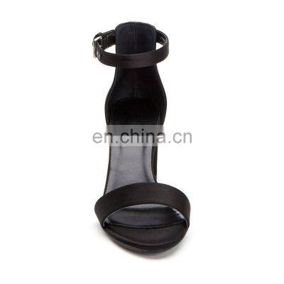 Women High Quality Heel Leather Sandals Shoes Women Ankle Strap Covered Heel Design for Ladies Footwear photo-3