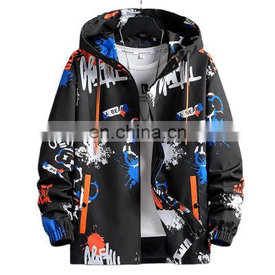 Wholesale custom brand LOGO mixed men and women spring new jacket couple casual hooded plus size jacket