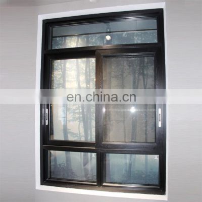 North America villa balcony black frame cost reflect glass exterior mosquito net luxury design aluminum sliding window for sale