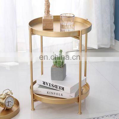 Coffee Table Sofa Tray Nordic Small Accent Tea End Furniture Coffee Metal Modern Bed Gold Side Table For Living Room Bedroom