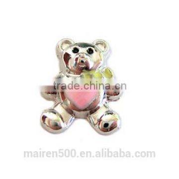 1000+ styles MOQ only 20pcs pink heart bear floating charms