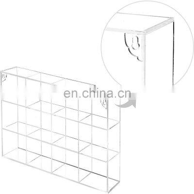 Wall Mount Clear Acrylic 12 Compartment Organizer Toy Display Rack