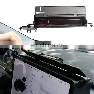 2021 Central Control Screen Phone Holder For Tesla Model Y,Dashboard Storage Box With Phone Number Plate