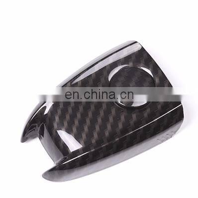 Carbon Fiber Style ABS Plastic Key Cover Trim For Alfa Romeo Giulia Stelvio 2017 2018 Car Accessories Parts