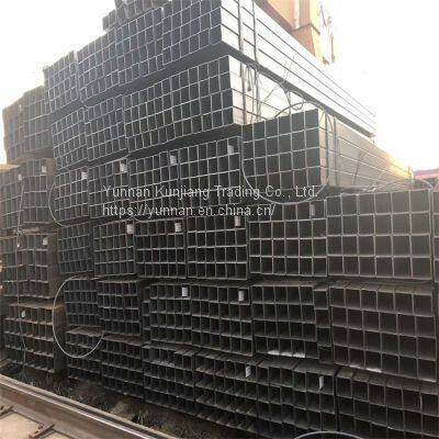 Yunnan Q235 square tube wholesale hot dip galvanized square tube 40 * 80 * 3 square tube Kunming sales square tube