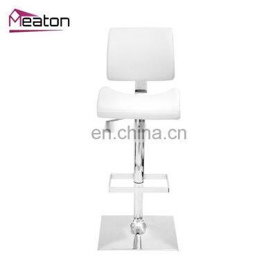 Kitchen Breakfast Wivel Metal Bar Stool With Backrest photo-5