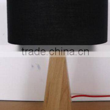 pagoda shape Wood Table lamp, nature color Oak wood base, fabric lampshade E27 lampholder