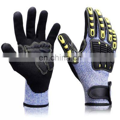 Heavy Work Anti Impact Gloves Oil & Gas Work Gloves TPR Impact Gloves