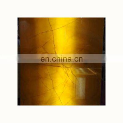 backlit honey onyx composite glass wall ground