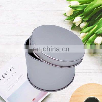 Amazon Hot Selling Eco Friendly Soy Wax Rose Gold Black Empty Round Candle Tins With Lid Metal Container Candle Tin