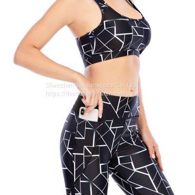 Sublimation Fitness Work Out Women Sportswear Purple Tank Top Girl's Training Yoga Bra photo-2