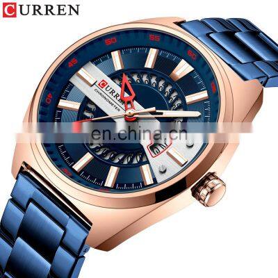 Curren 8403 Men's Watch Calendar Steel Band Quartz Watch Business Casual Wristwatch