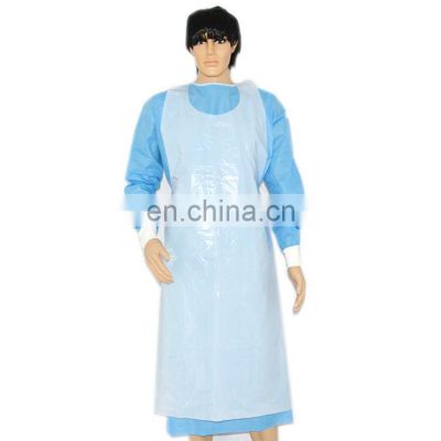 Waterproof PE apron, disposable clear plastic aprons