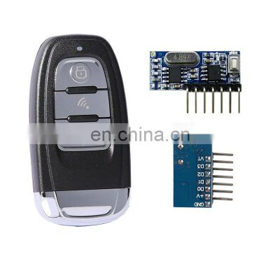 3 button remote control + rf receiver 433mhz rf module 433 mhz remote control with receiver