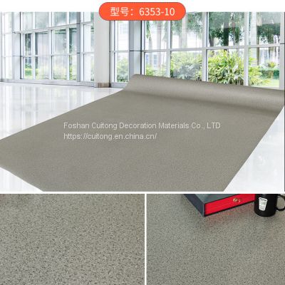 Warehouse office plastic floor active board room gray PVC floor Foshan wholesale 2mm engineering floor glue