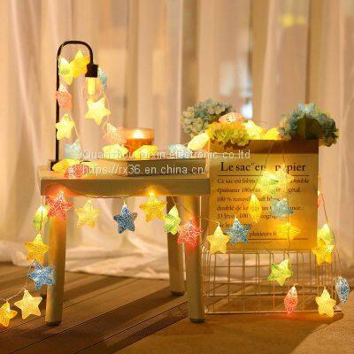 Wedding Star Lights Star String Light 10Ft 50 LED Star Fairy Lights Battery Operated Waterproof Indoor Outdoor Twinkle Christmas photo-2