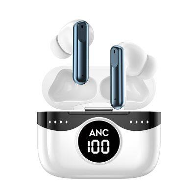 ANC Earbuds Wireless in-ear led power display Active Noise Cancelling Bluetooth TWS Earphone ENC