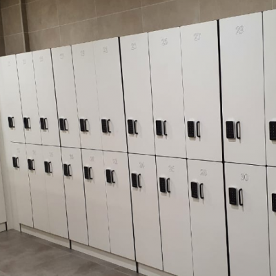 Compact Board Gym Storage Locker HPL Board School Gym Locker Smart Lockers Cabinet